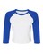 BELLA+CANVAS Micro Rib 3/4 Raglan Sleeve Baby Tee for Kids Casual Wear, Soft Cotton Blend Everyday Comfort Top